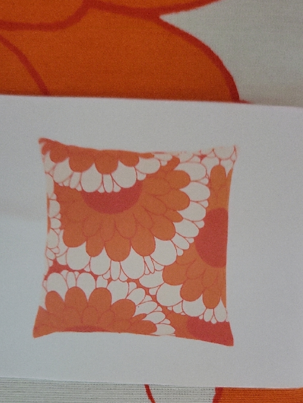 Ikea Sandeternell Orange Floral Pillow Cover - Picture 4 of 5